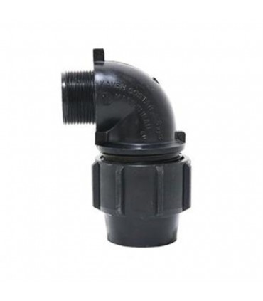 اتصالات پليمري زانو پلي اتيلن يك سر رزوه 110*4 اينچ