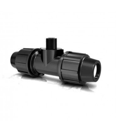 اتصالات پليمري سه راه پلي اتيلن يك سر رزوه 25*1/2