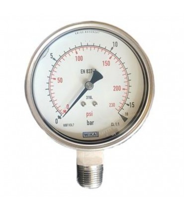 كنترل آنالوگ مانومتر 16 بار صفحه 10 سانت